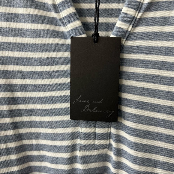 Jane & Delancey NWT Blue White Striped Nautical Jersey Basic Mini Dress - Picture 5 of 9